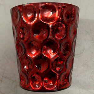 Vases red mercury glass; set of 17